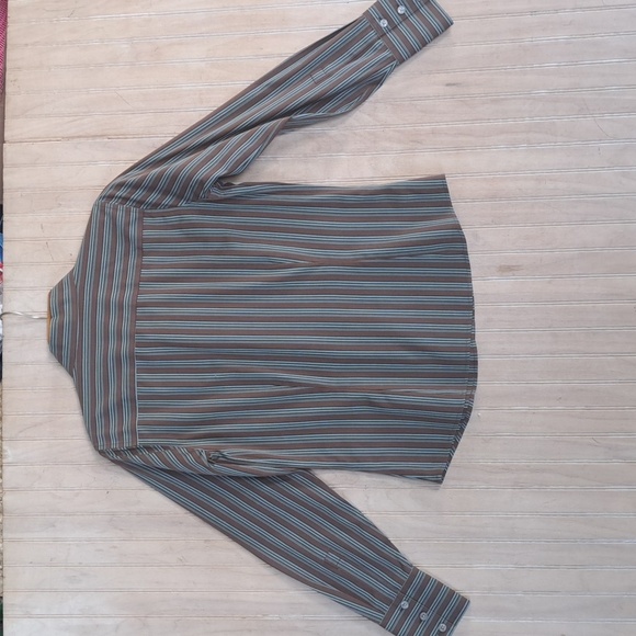 NEW Eddie Bauer Petite Wrinkle-Resistant Stretch Button Up Shirt Cotton Striped - Picture 7 of 11